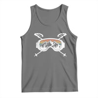Ski Goggles Mountain Snow Skiing Retro Winter Vacation Tank Top - Wonder Print Shop