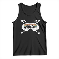 Ski Goggles Mountain Snow Skiing Retro Winter Vacation Tank Top - Wonder Print Shop