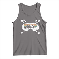 Ski Goggles Mountain Snow Skiing Retro Winter Vacation Tank Top - Wonder Print Shop