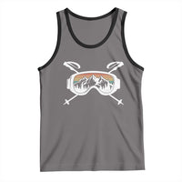 Ski Goggles Mountain Snow Skiing Retro Winter Vacation Tank Top - Wonder Print Shop