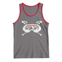 Ski Goggles Mountain Snow Skiing Retro Winter Vacation Tank Top - Wonder Print Shop
