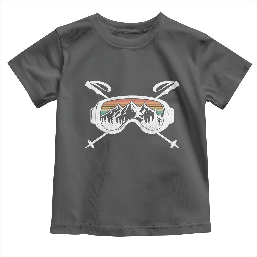 Ski Goggles Mountain Snow Skiing Retro Winter Vacation Toddler T Shirt - Wonder Print Shop