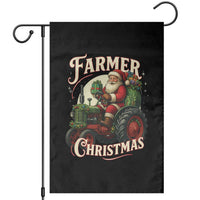 Funny Farmer Christmas Xmas Santa Farm Tractor Garden Flag - Wonder Print Shop