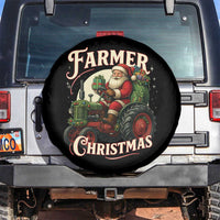 Funny Farmer Christmas Xmas Santa Farm Tractor Spare Tire Cover - Wonder Print Shop