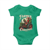 Funny Farmer Christmas Xmas Santa Farm Tractor Baby Onesie - Wonder Print Shop