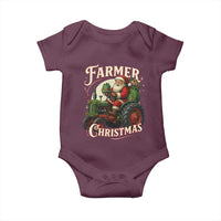 Funny Farmer Christmas Xmas Santa Farm Tractor Baby Onesie - Wonder Print Shop