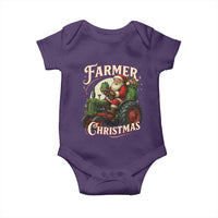 Funny Farmer Christmas Xmas Santa Farm Tractor Baby Onesie - Wonder Print Shop