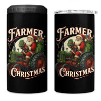 Funny Farmer Christmas Xmas Santa Farm Tractor 4 in 1 Can Cooler Tumbler - Wonder Print Shop
