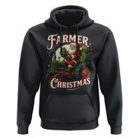 Funny Farmer Christmas Xmas Santa Farm Tractor Hoodie - Wonder Print Shop