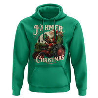 Funny Farmer Christmas Xmas Santa Farm Tractor Hoodie - Wonder Print Shop