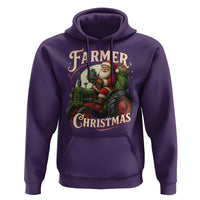 Funny Farmer Christmas Xmas Santa Farm Tractor Hoodie - Wonder Print Shop