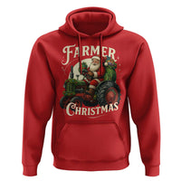 Funny Farmer Christmas Xmas Santa Farm Tractor Hoodie - Wonder Print Shop