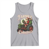 Funny Farmer Christmas Xmas Santa Farm Tractor Tank Top - Wonder Print Shop