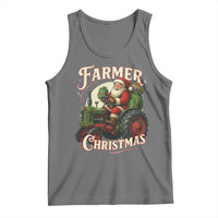 Funny Farmer Christmas Xmas Santa Farm Tractor Tank Top - Wonder Print Shop