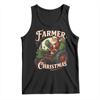 Funny Farmer Christmas Xmas Santa Farm Tractor Tank Top - Wonder Print Shop