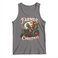Funny Farmer Christmas Xmas Santa Farm Tractor Tank Top - Wonder Print Shop