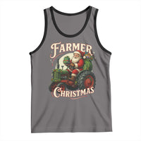 Funny Farmer Christmas Xmas Santa Farm Tractor Tank Top - Wonder Print Shop