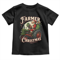 Funny Farmer Christmas Xmas Santa Farm Tractor Toddler T Shirt - Wonder Print Shop