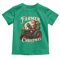 Funny Farmer Christmas Xmas Santa Farm Tractor Toddler T Shirt - Wonder Print Shop