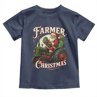 Funny Farmer Christmas Xmas Santa Farm Tractor Toddler T Shirt - Wonder Print Shop