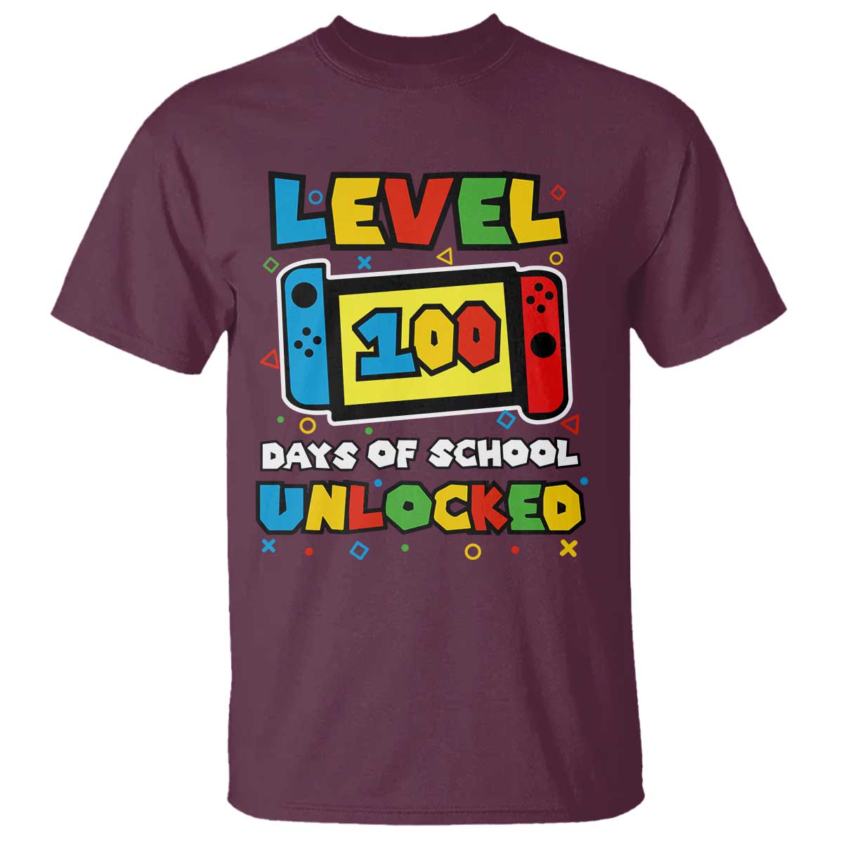Level 100 Days Of School Unlocked T Shirt Happy 100TH Days Of School Gaming - Wonder Print Shop