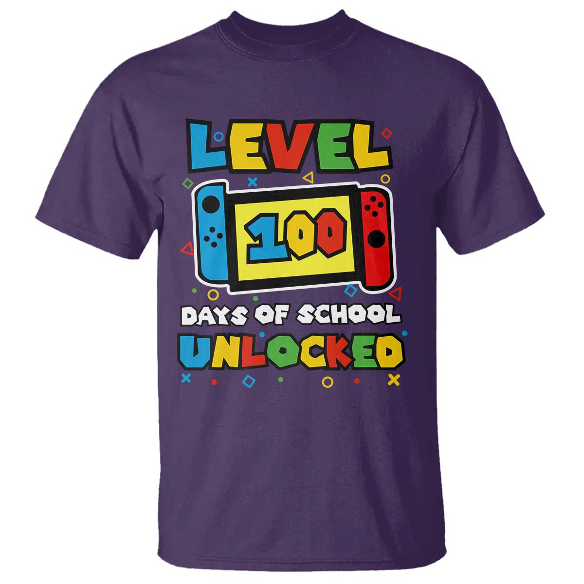 Level 100 Days Of School Unlocked T Shirt Happy 100TH Days Of School Gaming - Wonder Print Shop