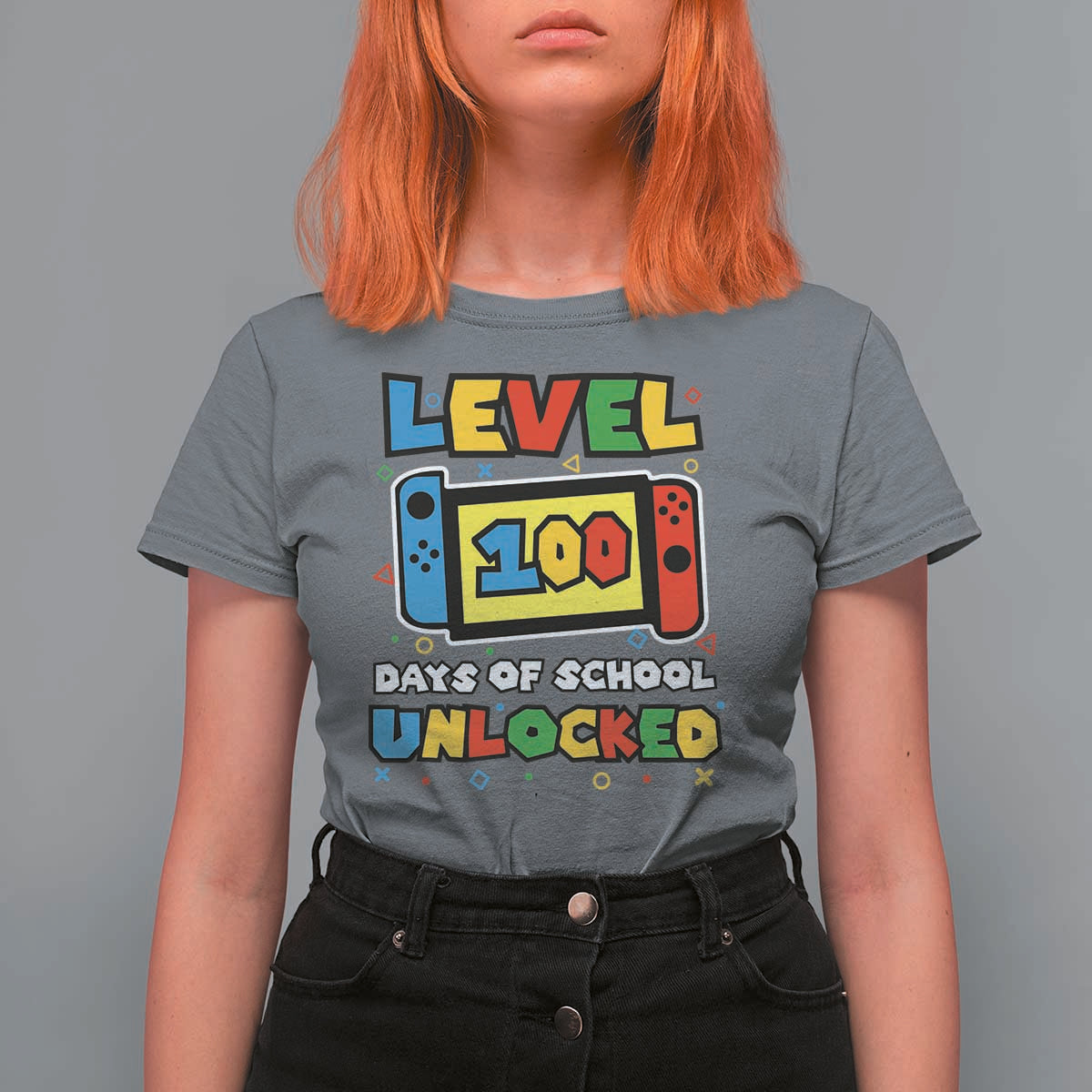 Level 100 Days Of School Unlocked T Shirt For Women Happy 100TH Days Of School Gaming - Wonder Print Shop