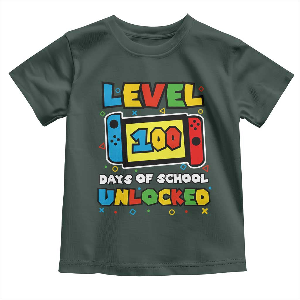 Level 100 Days Of School Unlocked Toddler T Shirt Happy 100TH Days Of School Gaming