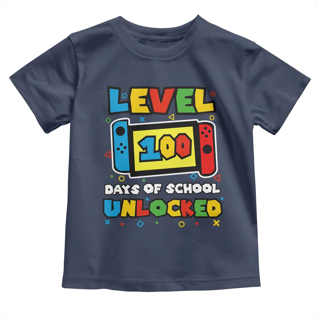 Level 100 Days Of School Unlocked Toddler T Shirt Happy 100TH Days Of School Gaming