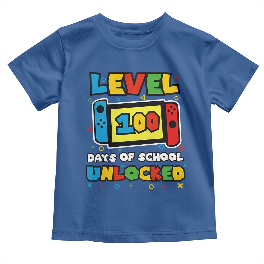 Level 100 Days Of School Unlocked Toddler T Shirt Happy 100TH Days Of School Gaming