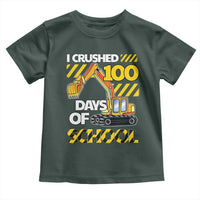 I Crushed 100 Days Of School Toddler T Shirt Construction Vehicle Excavators