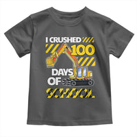 I Crushed 100 Days Of School Toddler T Shirt Construction Vehicle Excavators