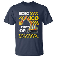 I Dig 100 Days Of School T Shirt Construction Vehicle Excavators