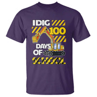 I Dig 100 Days Of School T Shirt Construction Vehicle Excavators