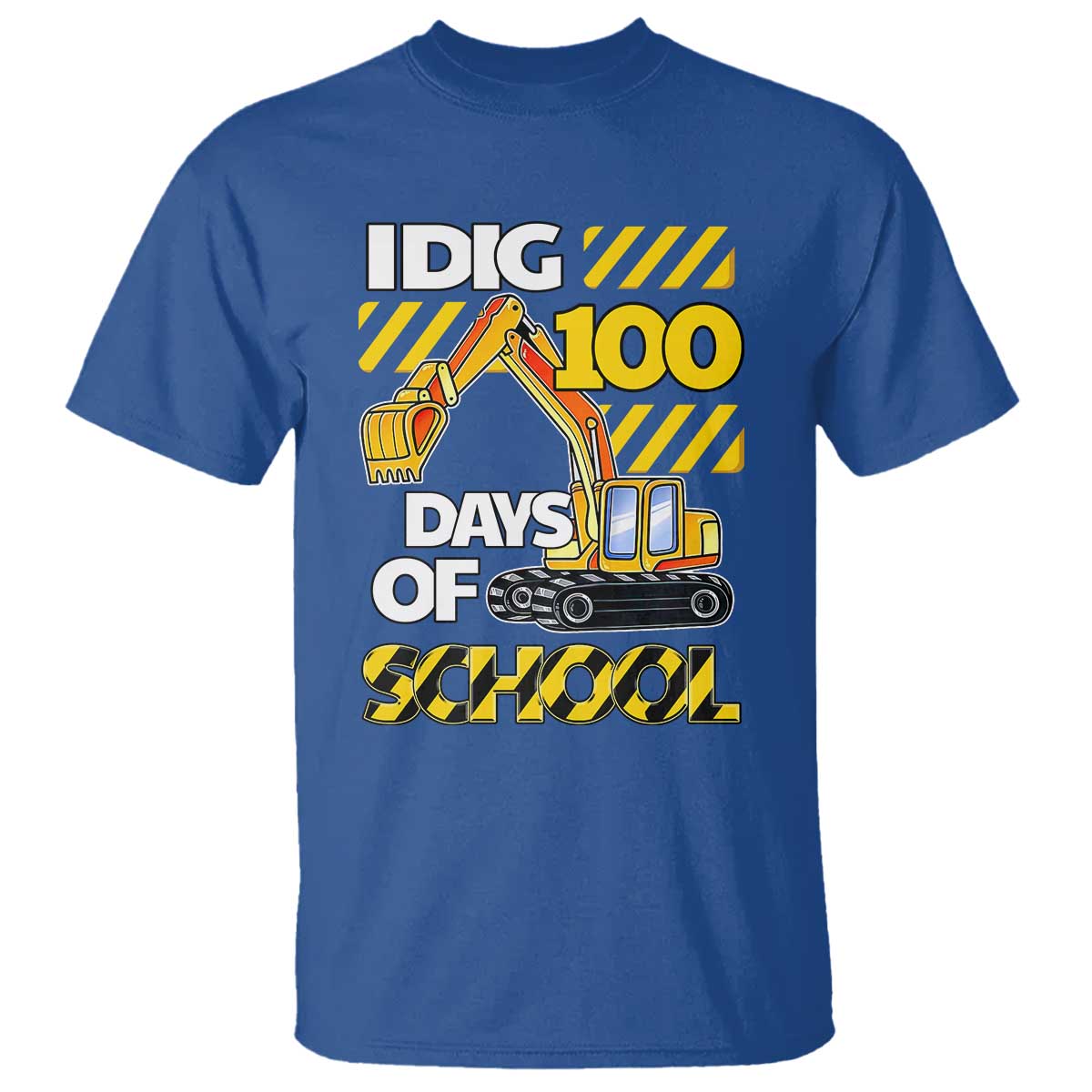 I Dig 100 Days Of School T Shirt Construction Vehicle Excavators