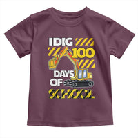 I Dig 100 Days Of School Toddler T Shirt Construction Vehicle Excavators