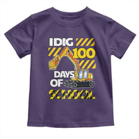 I Dig 100 Days Of School Toddler T Shirt Construction Vehicle Excavators