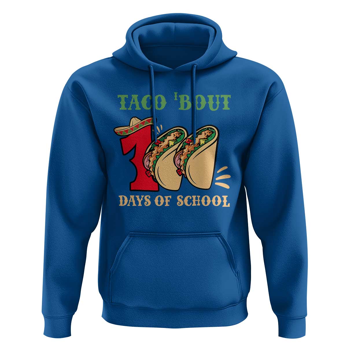 Funny Taco 'Bout 100 Days Of School Hoodie Sombrero Mexican Teachers