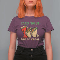 Funny Taco 'Bout 100 Days Of School T Shirt For Women Sombrero Mexican Teachers