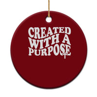 Created With A Purpose Christian Ceramic Ornament Inspirational Religious Bible Verse - Wonder Print Shop