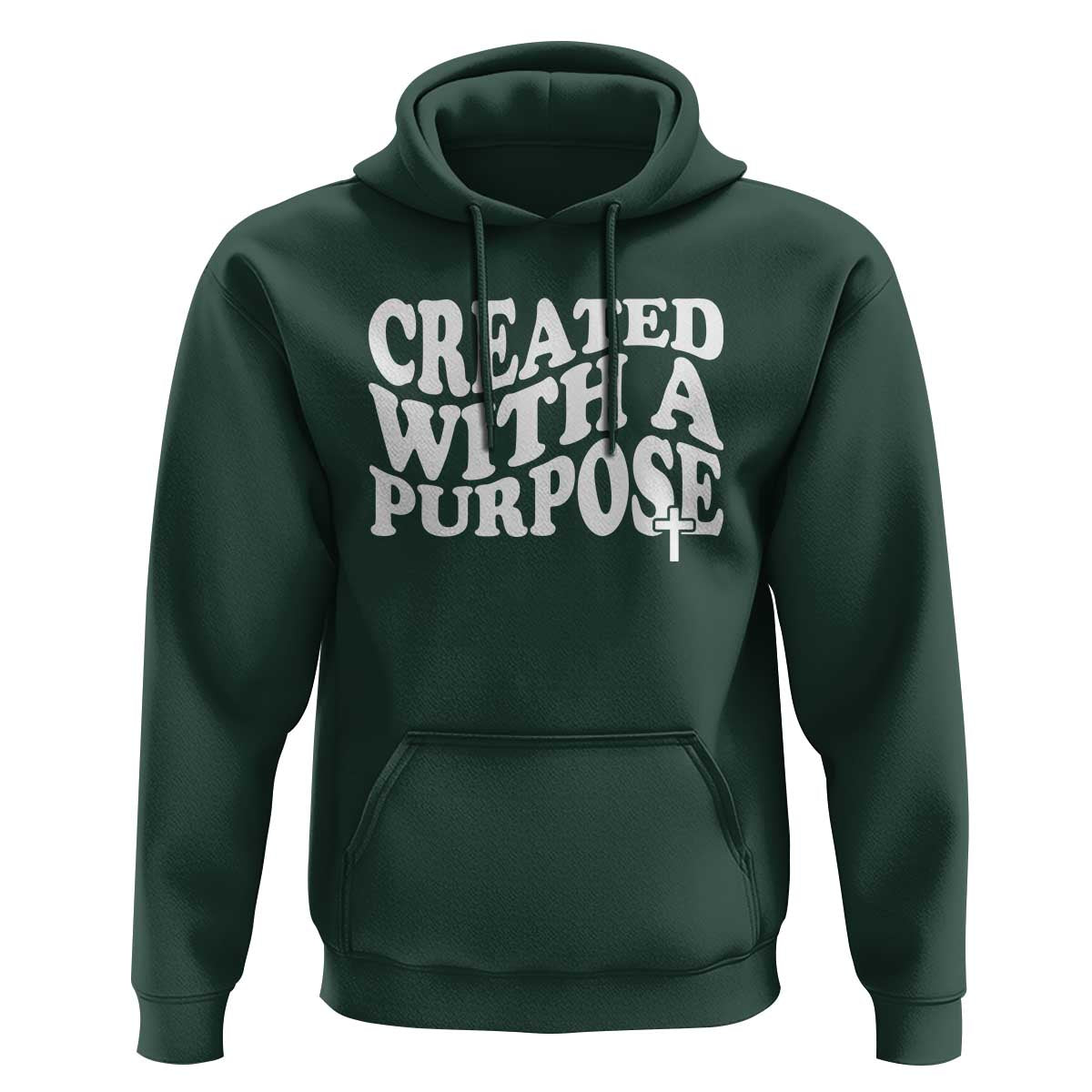 Created With A Purpose Christian Hoodie Inspirational Religious Bible Verse