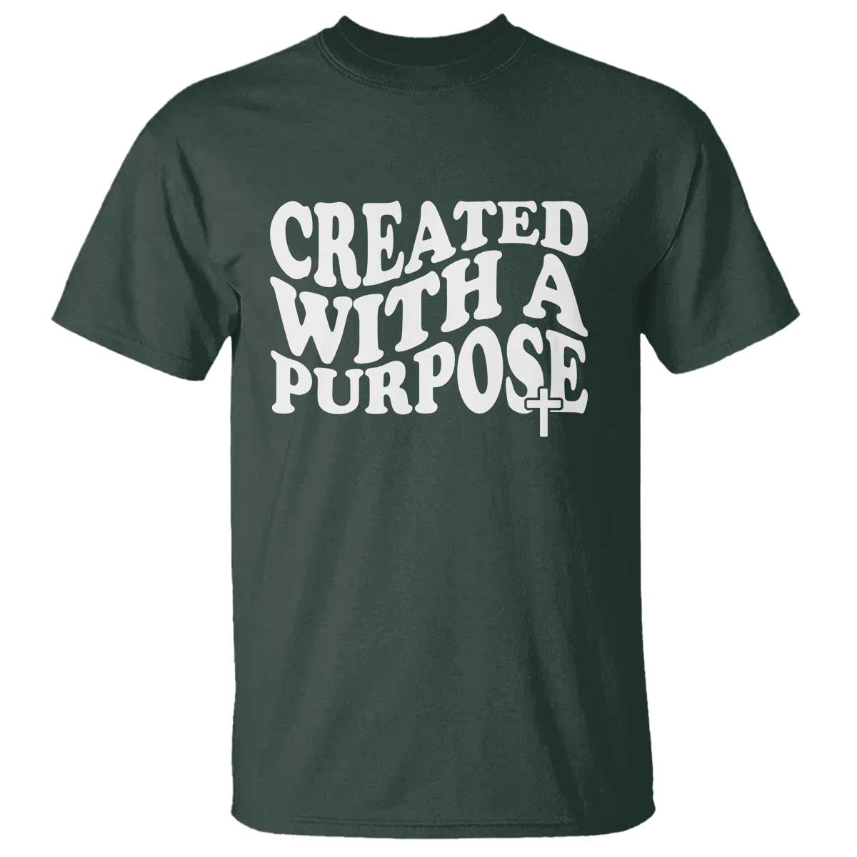 Created With A Purpose Christian T Shirt Inspirational Religious Bible Verse