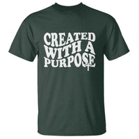 Created With A Purpose Christian T Shirt Inspirational Religious Bible Verse