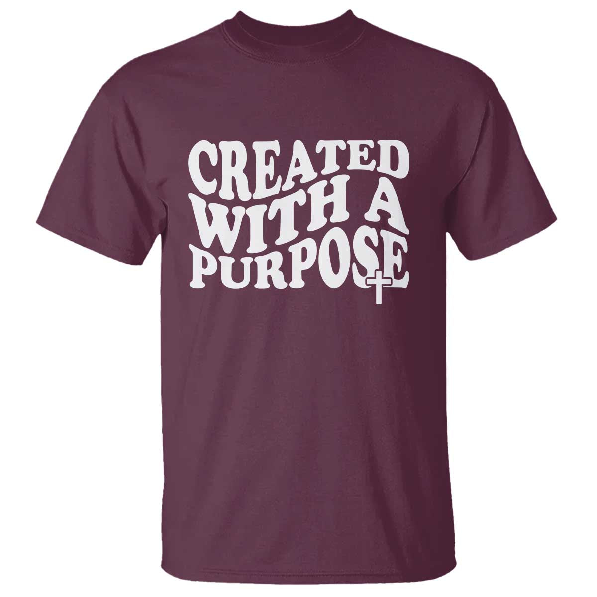 Created With A Purpose Christian T Shirt Inspirational Religious Bible Verse