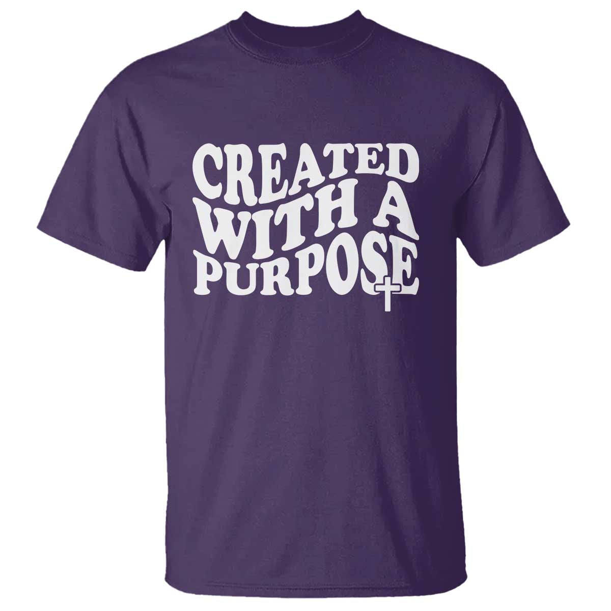 Created With A Purpose Christian T Shirt Inspirational Religious Bible Verse
