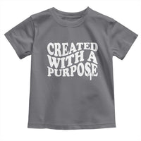 Created With A Purpose Christian Toddler T Shirt Inspirational Religious Bible Verse