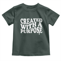 Created With A Purpose Christian Toddler T Shirt Inspirational Religious Bible Verse