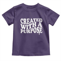 Created With A Purpose Christian Toddler T Shirt Inspirational Religious Bible Verse