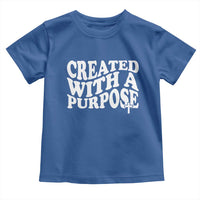 Created With A Purpose Christian Toddler T Shirt Inspirational Religious Bible Verse