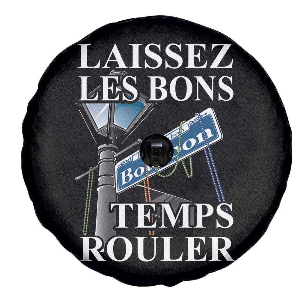 Funny Mardi Gras Laissez Les Bons Temps Rouler Spare Tire Cover Bourbon Street Sign